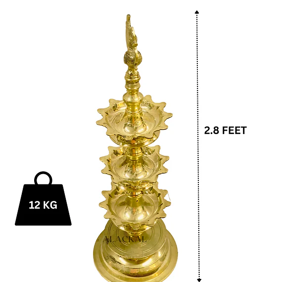 BRASS ANNAPAKSHI HEADED DEEPASTHAMBHAM - Image 3