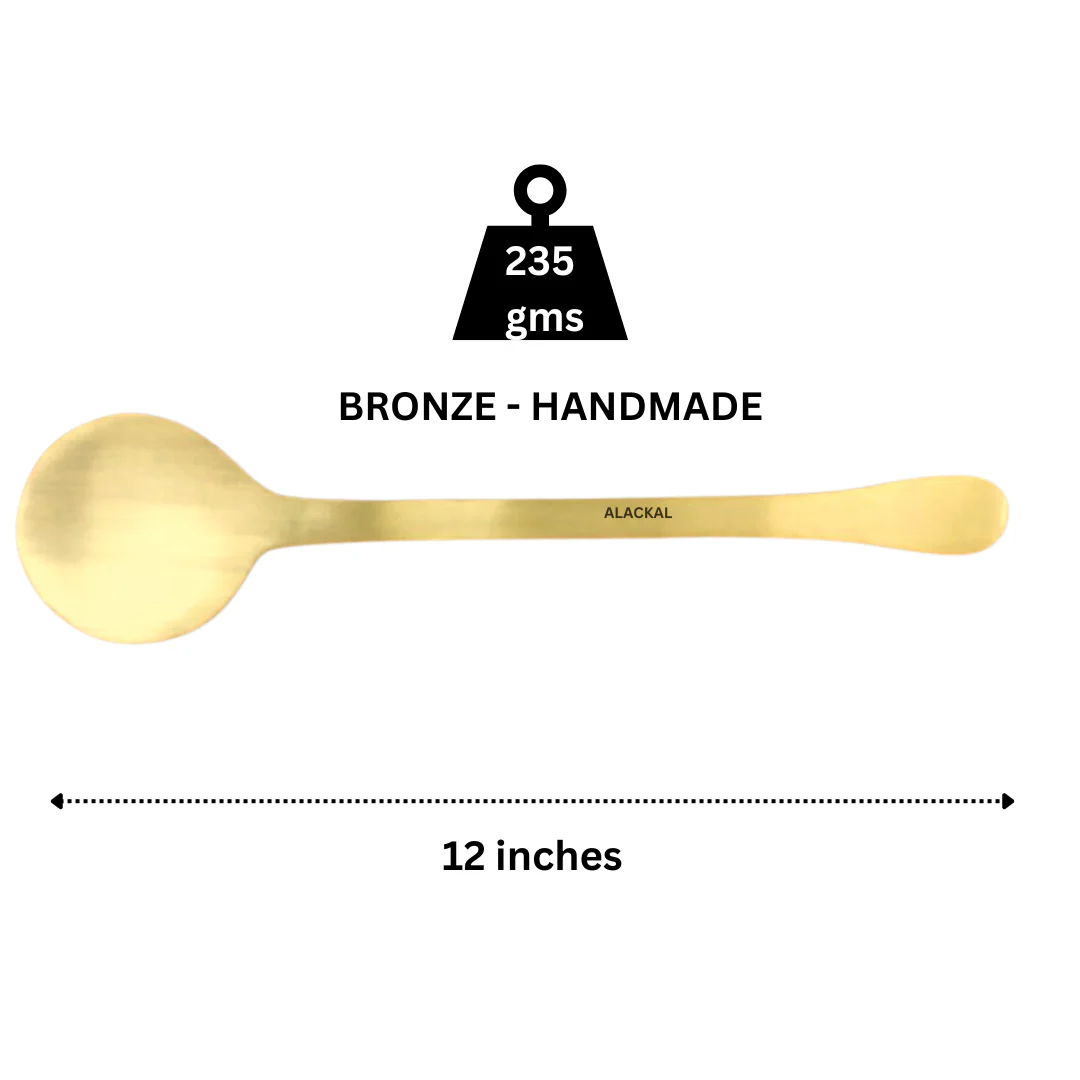 HANDMADE BRONZE FLAT SPATULA | CHATTUKAM - Image 4