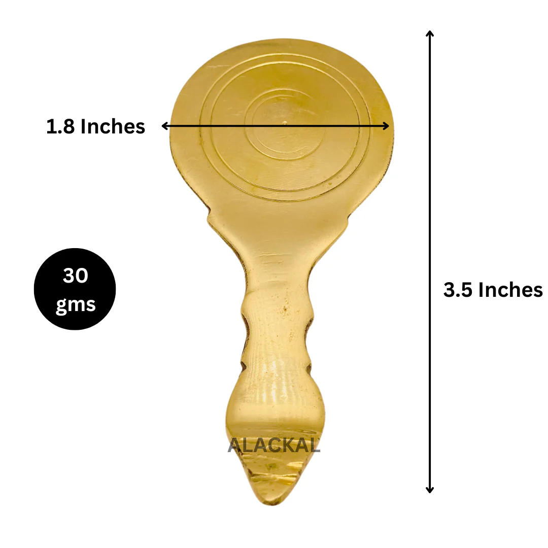 KERALA TRADITIONAL BRASS VALKANNADI FOR VISHU | BRASS MIRROR - Image 5